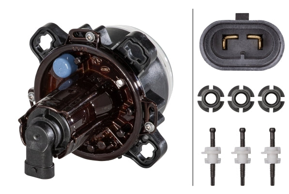 HELLA 1BL 247 042-157 DE Headlight 90mm performance 12V round Hardened diffusing lens transparent- right/left