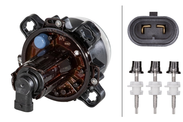 HELLA 1BL 247 042-177 DE Headlight 90mm performance 24V round Hardened diffusing lens transparent- right/left
