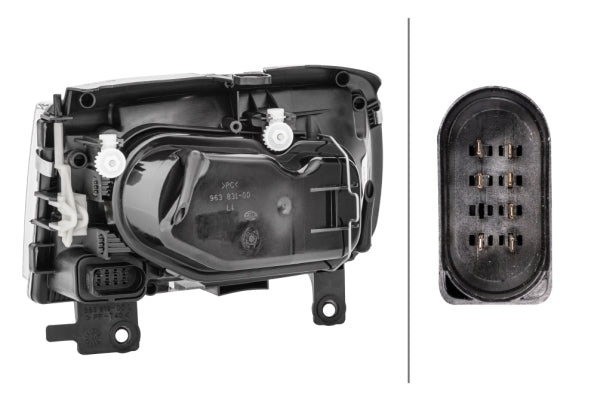 HELLA 1DF 963 709-051 Dual Headlight/Halogen Headlight for VW Polo (6N2) for right-hand traffic - left