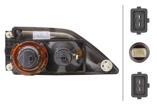 HELLA 1DL 007 859-011 DE/Halogen Headlight for right-hand traffic - left