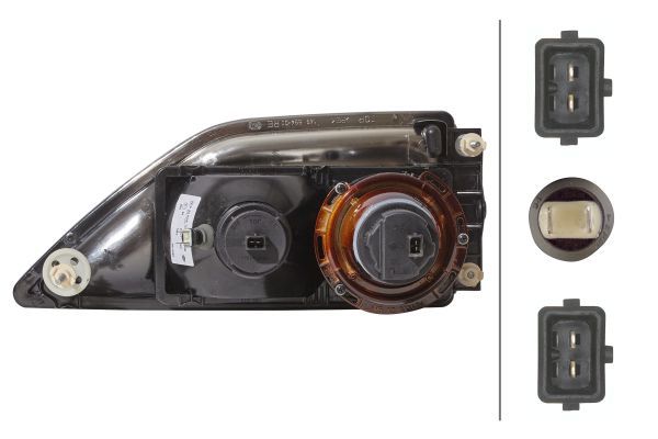 HELLA 1DL 007 859-061 DE/Halogen Headlight for right-hand traffic- right