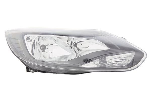 HELLA 1EA 354 994-041 Halogen Headlight for Ford Focus III Black for right-hand traffic- right