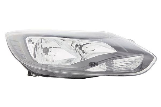 HELLA 1EA 354 994-041 Halogen Headlight for Ford Focus III Black for right-hand traffic- right