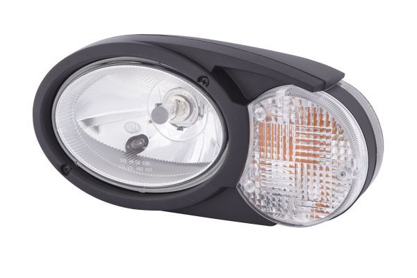 HELLA 1EB 996 167-031 Halogen Headlight Combi 120 12/24V Clear diffusing lens transparent DEUTSCH plug 6-pin connector - left