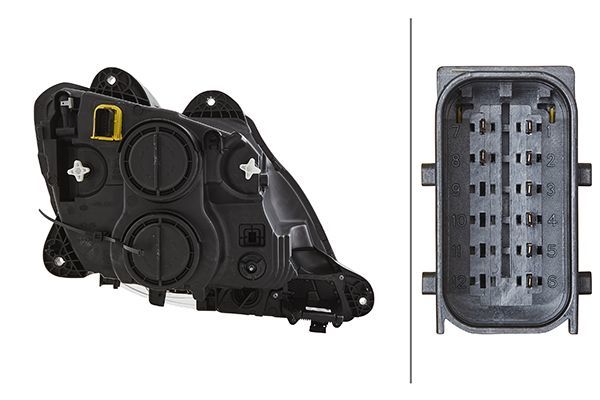 HELLA 1ED 010 116-511 Halogen/FF Headlight for right-hand traffic - left