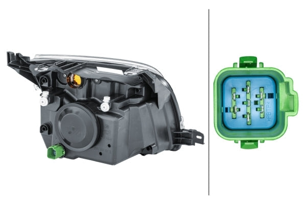 HELLA 1ED 247 026-251 Halogen Headlight for Ford Fusion (JU_) for right-hand traffic - left