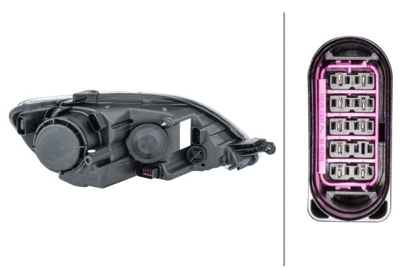HELLA 1EE 247 013-051 Halogen Headlight for VW Golf Plus (5M1, 521) for right-hand traffic - left