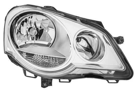 HELLA 1EE 247 019-181 FF/Halogen Headlight for VW Polo (9N_) for right-hand traffic- right