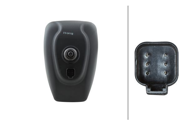 HELLA 1EE 996 174-387 Bulb Headlight Combi 220 24V Hardened diffusing lens transparent DEUTSCH plug - left /right