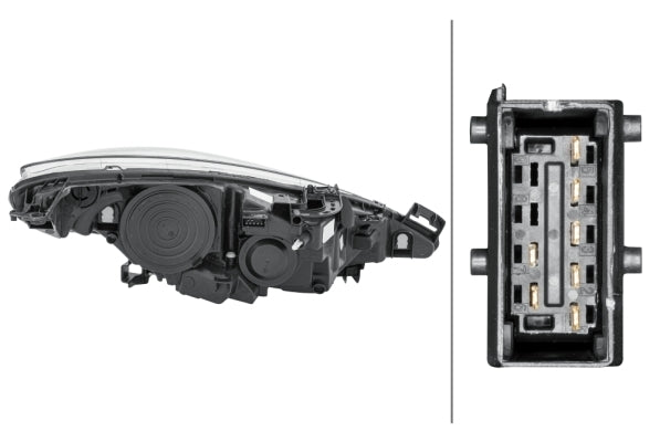 HELLA 1EF 354 533-011 Halogen Headlight for Peugeot 207/207+ (WA_, WC_) for right-hand traffic - left