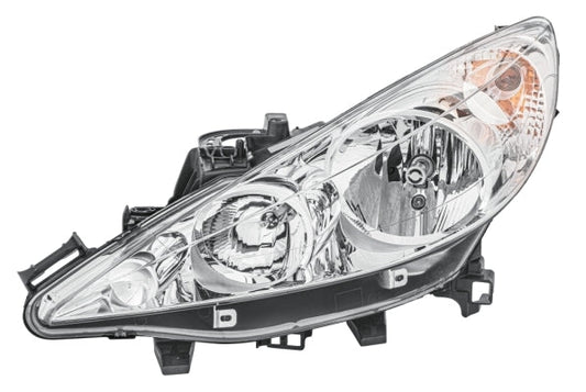 HELLA 1EF 354 533-011 Halogen Headlight for Peugeot 207/207+ (WA_, WC_) for right-hand traffic - left