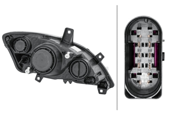 HELLA 1EG 009 627-011 Halogen Headlight for Mercedes-Benz Vito / Mixto Box (W639) for right-hand traffic - left