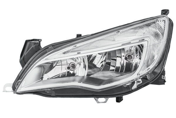 HELLA 1EG 010 011-311 FF/Halogen Headlight for Opel Astra J (P10) Chrome for right-hand traffic - left