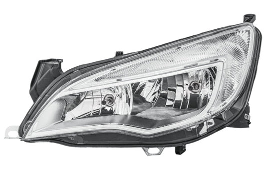 HELLA 1EG 010 011-311 FF/Halogen Headlight for Opel Astra J (P10) Chrome for right-hand traffic - left