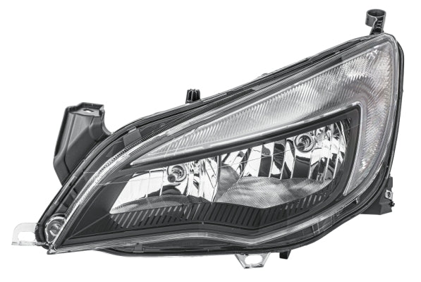 HELLA 1EG 010 011-351 FF/Halogen Headlight for Opel Astra J (P10) Black for right-hand traffic - left
