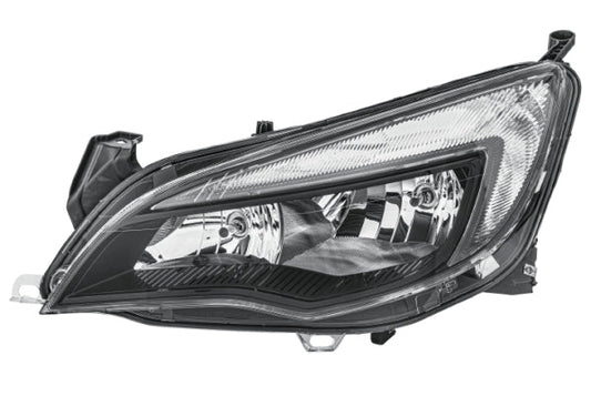 HELLA 1EG 010 011-371 Halogen/FF Headlight for Opel Astra J (P10) Sport, SXI, SRI Black for right-hand traffic - left