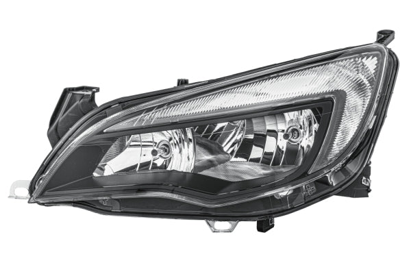 HELLA 1EG 010 011-611 FF/Halogen Headlight for Opel Astra J (P10) Black for right-hand traffic - left