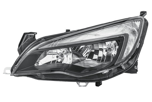 HELLA 1EG 010 011-611 FF/Halogen Headlight for Opel Astra J (P10) Black for right-hand traffic - left