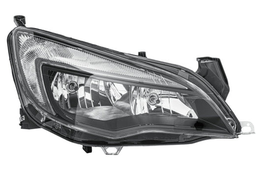 HELLA 1EG 010 011-621 Halogen/FF Headlight for Opel Astra J (P10) Black for right-hand traffic- right