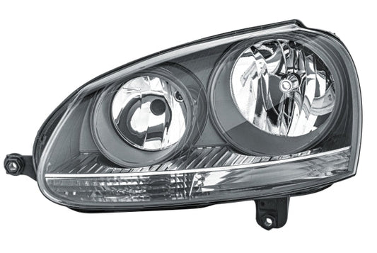 HELLA 1EG 247 007-411 Halogen Headlight for VW Golf V (1K1) Grey for right-hand traffic - left