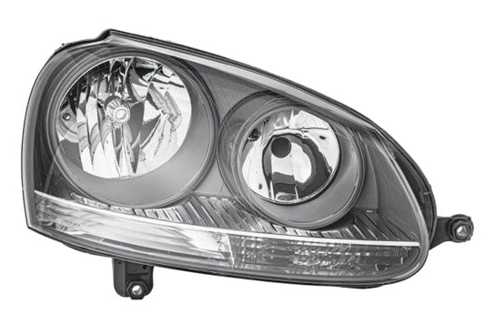 HELLA 1EG 247 007-421 Halogen Headlight for VW Golf V (1K1) Grey for right-hand traffic- right