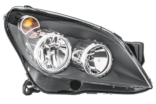 HELLA 1EG 270 370-321 Halogen Headlight for Opel Astra H (A04) Black for right-hand traffic- right