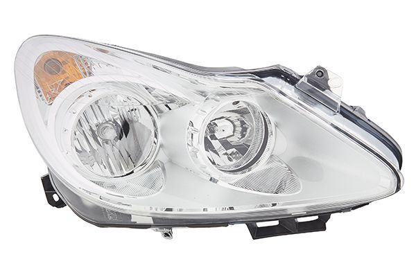 HELLA 1EG 354 534-021 Halogen Headlight for Opel Corsa D (S07) Chrome for right-hand traffic- right