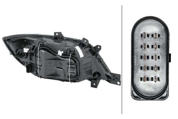 HELLA 1EH 246 047-051 Halogen Headlight for Mercedes-Benz Sprinter 3-T Chassis (903) for right-hand traffic - left