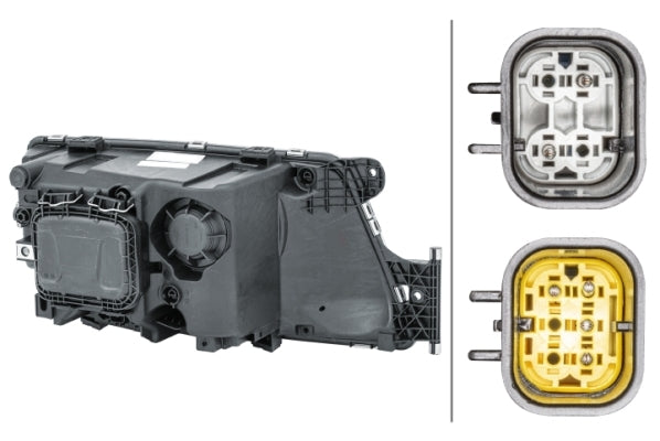 HELLA 1EH 354 987-011 Halogen Headlight for right-hand traffic - left