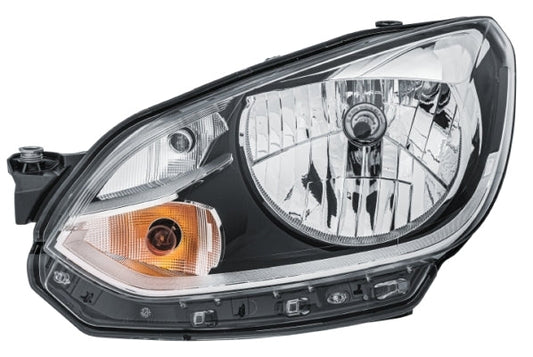 HELLA 1EJ 010 670-051 FF/Halogen Headlight for VW Up (121, 122, BL1, BL2) Chrome for right-hand traffic - left