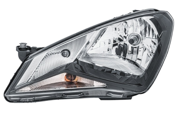 HELLA 1EJ 010 671-011 Halogen Headlight for Seat MII (KF1, KE1) Black for right-hand traffic - left