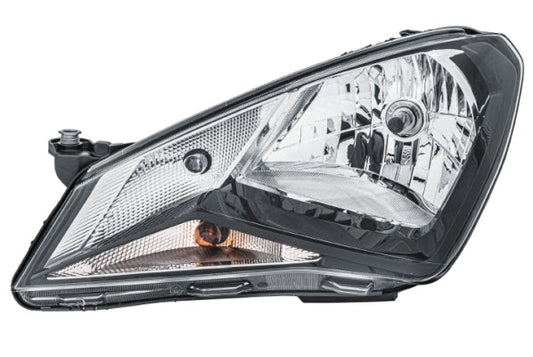 HELLA 1EJ 010 671-011 Halogen Headlight for Seat MII (KF1, KE1) Black for right-hand traffic - left
