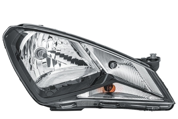 HELLA 1EJ 010 671-021 Halogen Headlight for Seat MII (KF1, KE1) Black for right-hand traffic- right