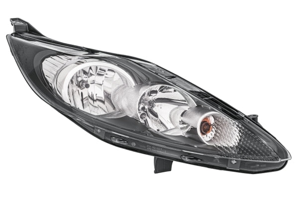 HELLA 1EJ 247 045-321 FF/Halogen Headlight for Ford Fiesta VI (CB1, CCN) Chrome/Black for right-hand traffic- right