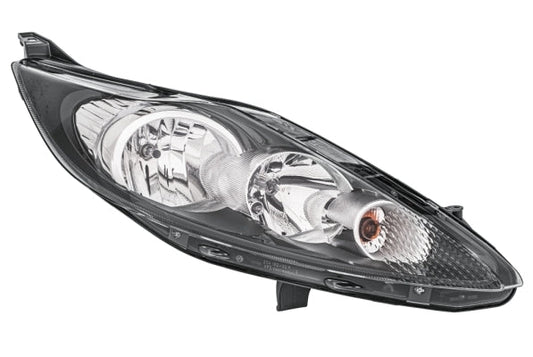 HELLA 1EJ 247 045-321 FF/Halogen Headlight for Ford Fiesta VI (CB1, CCN) Chrome/Black for right-hand traffic- right