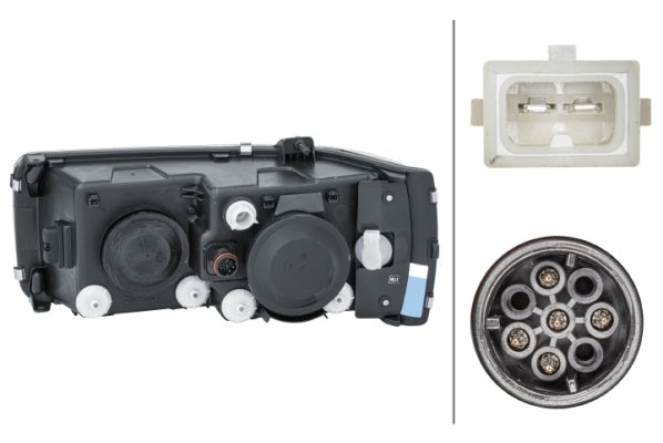 HELLA 1EJ 247 046-031 Halogen Headlight for right-hand traffic - left