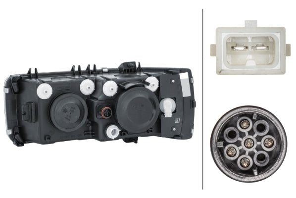 HELLA 1EJ 247 046-041 Halogen Headlight for right-hand traffic- right