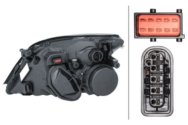 HELLA 1EL 008 321-081 DE/Xenon/Halogen Headlight for Opel Vectra C (Z02) for right-hand traffic- right