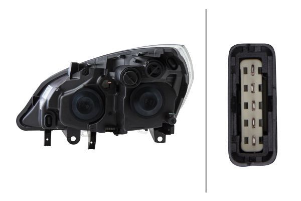 HELLA 1EL 009 447-101 Halogen/DE Headlight for Renault Scénic II (JM0/1_) Chrome for right-hand traffic- right