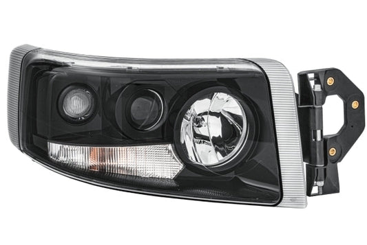 HELLA 1EL 011 899-301 DE/Halogen Headlight for Renault Trucks Premium II Distr./Lander Black for right-hand traffic- right