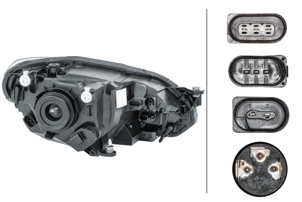 HELLA 1EL 012 644-011 FF/Halogen Headlight for VW Up (121, 122, BL1, BL2) for right-hand traffic - left