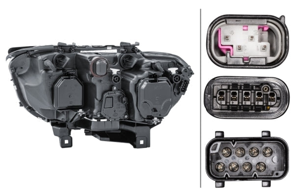 HELLA 1EL 158 076-011 Bi-Xenon/Halogen Headlight for BMW 7 (E65, E66, E67) Yellow for right-hand traffic- right