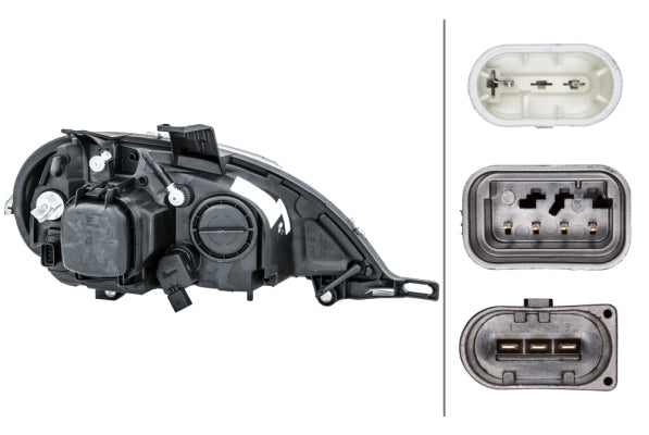 HELLA 1EL 223 151-171 Halogen Headlight for Mercedes-Benz M-Class (W163) for right-hand traffic - left