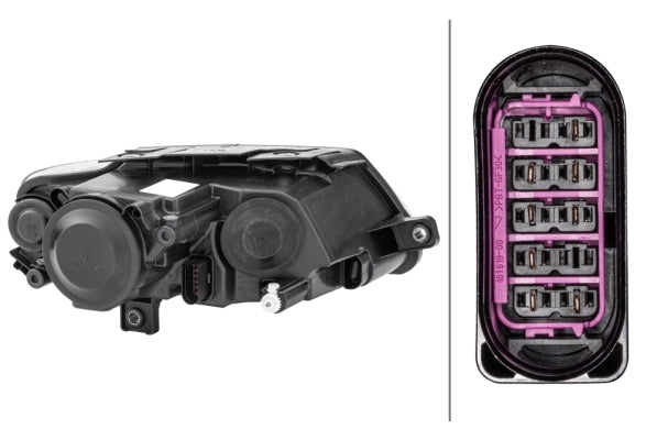 HELLA 1EL 247 014-011 FF/Halogen/DE Headlight for VW Passat Variant (3C5) for right-hand traffic - left