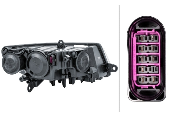 HELLA 1EL 247 047-251 Halogen/DE/FF Headlight for Skoda Superb II Estate (3T5) for right-hand traffic - left