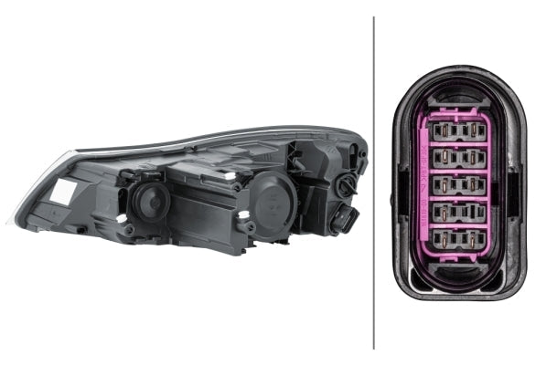 HELLA 1EL 247 052-261 FF/DE/Halogen Headlight for Skoda Octavia II (1Z3) for right-hand traffic- right