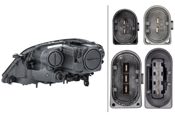 HELLA 1EL 263 064-021 DE/Halogen/FF Headlight for Mercedes-Benz M-Class (W164) for right-hand traffic- right