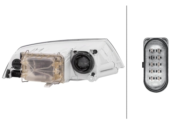 HELLA 1EL 354 027-011 Halogen Headlight for Skoda Octavia II (1Z3) for right-hand traffic - left
