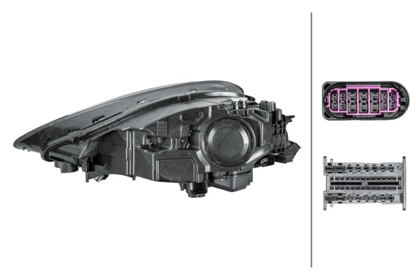 HELLA 1EX 014 690-041 Matrix Headlight for Porsche Cayenne (9YA) SAE for right-hand traffic- right