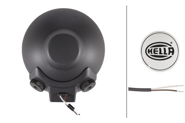 HELLA 1F3 009 094-181 Halogen-Spotlight Luminator Compact 12V round Clear diffusing lens Crystal clear Cable: 800mm - left /right